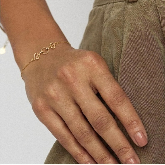 GOLD 14k Gold Plated Snake Chain Bracelet - Picture 6 of 6